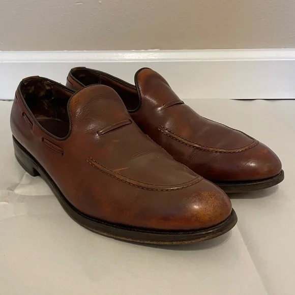 Allen Edmonds Men’s Brown Leather Loafers Dress Shoes Size 9.5C 82374 Preppy - Picture 1 of 10
